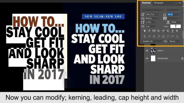 Adjusting text in Adobe Photoshop CC 22 смотреть онлайн