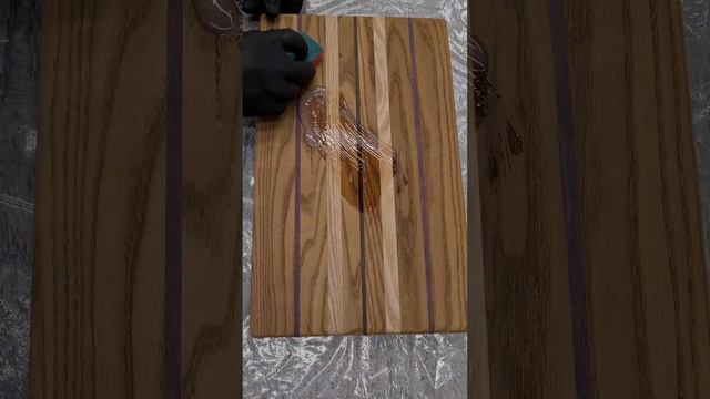 Разделочная доска из ясеня, термоясеня, венге и амаранта смотреть онлайн