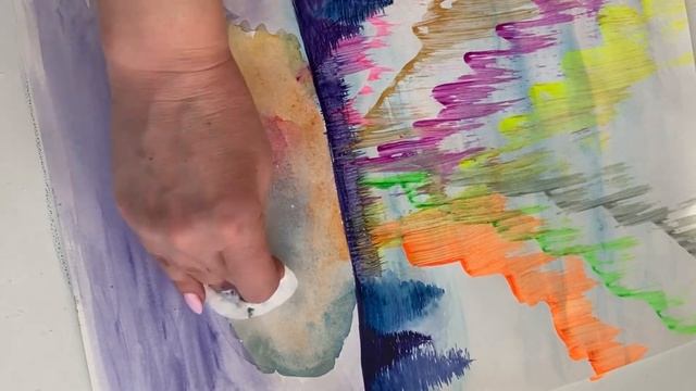 DIY Creative КАК НАРИСОВАТЬ СЕВЕРНОЕ СИЯНИЕ зубной щеткой ПРОСТОЕ РИСОВАНИЕ заполярье ТВОРЧЕСТВО смотреть онлайн