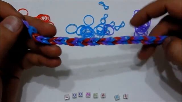 Браслет с буквами из резинок Rainbow loom bands Урок 11 смотреть онлайн