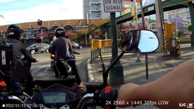 SJCAM C200 Video Test @2560 X 1440P (2K) 30fps LOW / Road Test / Body Camera / Stabilization /v16