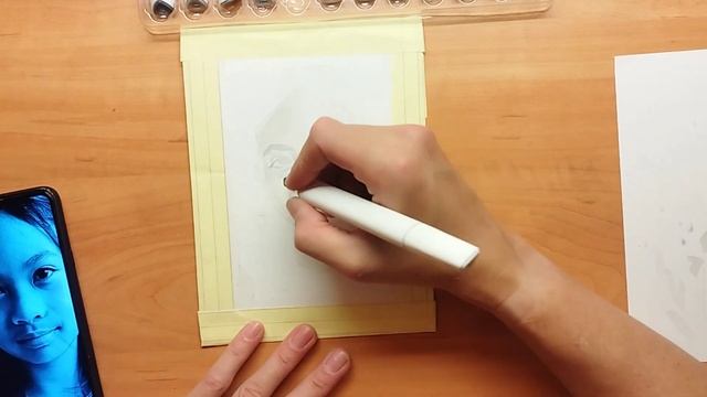 Gray tone marker sketch portrait смотреть онлайн