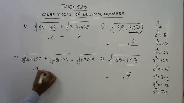 Trick 525 - Shortcut for Cube Roots of Decimal Numbers смотреть онлайн