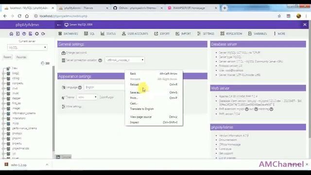 How to Change theme of phpmyadmin from Dashboard | phpmyadmin Customization | смотреть онлайн