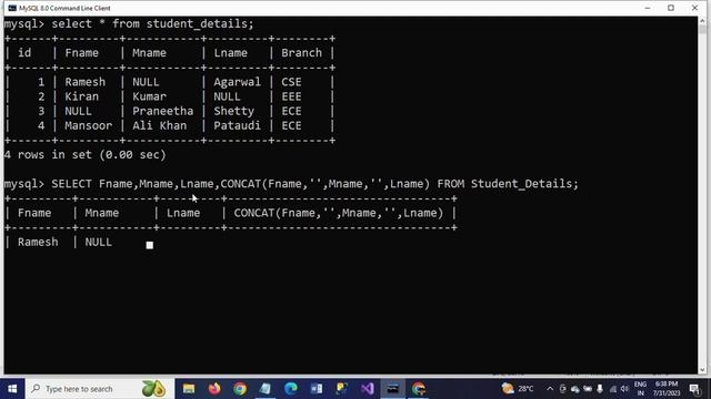 MySQL||How to handle NULL values in FirstName, LastName using IFNULL to get FullName? смотреть онлайн