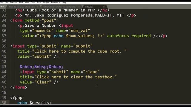 Cube Root of a Number in PHP смотреть онлайн