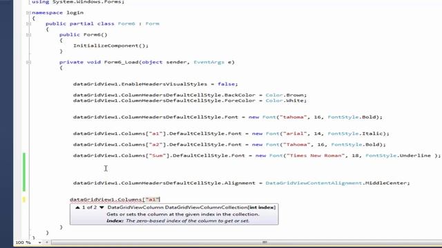 C#: align DataGridView Data in center and how to align the heading of the column also in Center. смотреть онлайн