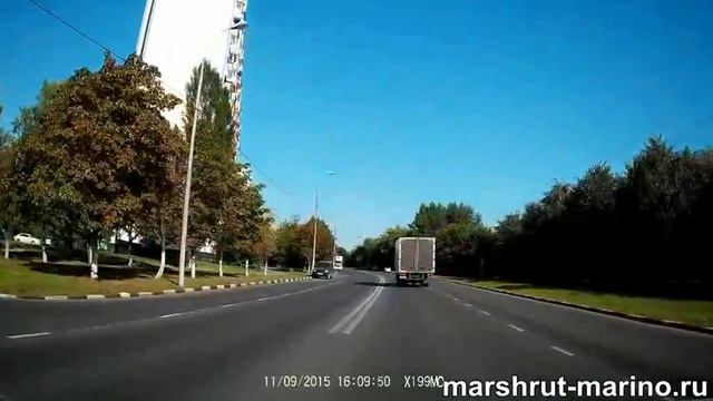 Экзаменационный маршрут Марьино. РАЗВОРОТ №3. смотреть онлайн