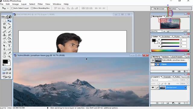 How to make Double Exposure Effect in Adobe Photoshop 7.0 смотреть онлайн
