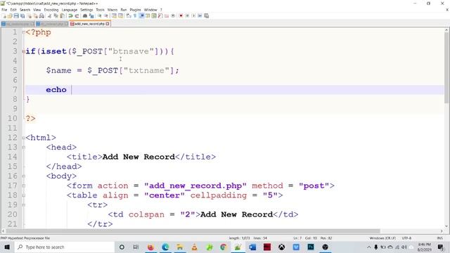PART 2 - CREATING A CRUD APPLICATION USING MariaDB AND PHP DATA OBJECTS (PDO) смотреть онлайн
