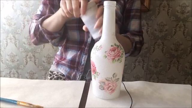 Декупаж бутылки смотреть онлайн