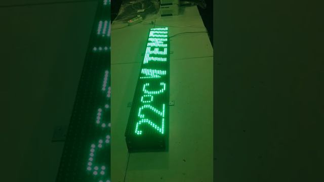 Бегущая строка 1280х160 мм зеленая (с датчиком температуры) смотреть онлайн