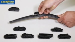 Установка бескаркасных дворников Goodyear «Premium» - крепление Guide Lock