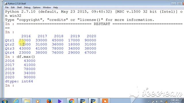 DataFrame: SUM, MAX, MIN AND MEAN FUNCTION смотреть онлайн
