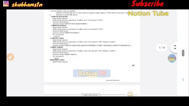 SQL Connectivity With Python Class 12 Notes | Interface Python With Sql | Computer Science and IP 1 смотреть онлайн