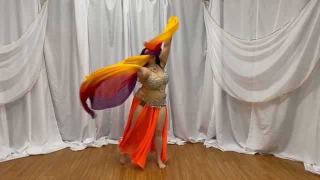 Miss Thea bellydance with veil improvisation to original music смотреть онлайн