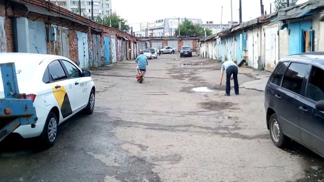 Мотосамокат метлофф(после доработки). смотреть онлайн