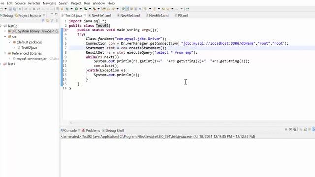 java driverManager getConnection Example смотреть онлайн