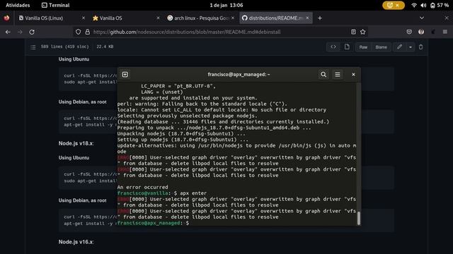Vanilla OS (linux): Installing Nodejs and VsCode смотреть онлайн