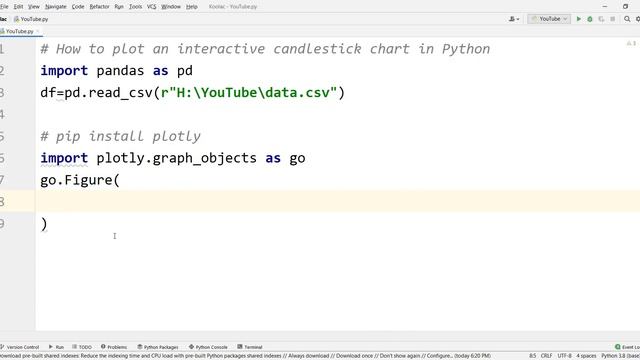 How to plot Stock Candlestick Chart with 2 lines of Code in Python смотреть онлайн