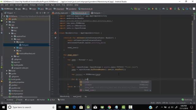 Read JSON File from Assets in Android Kotlin смотреть онлайн