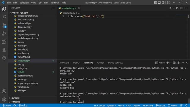 Python Tutorial for Beginners 30: Read from file using python смотреть онлайн