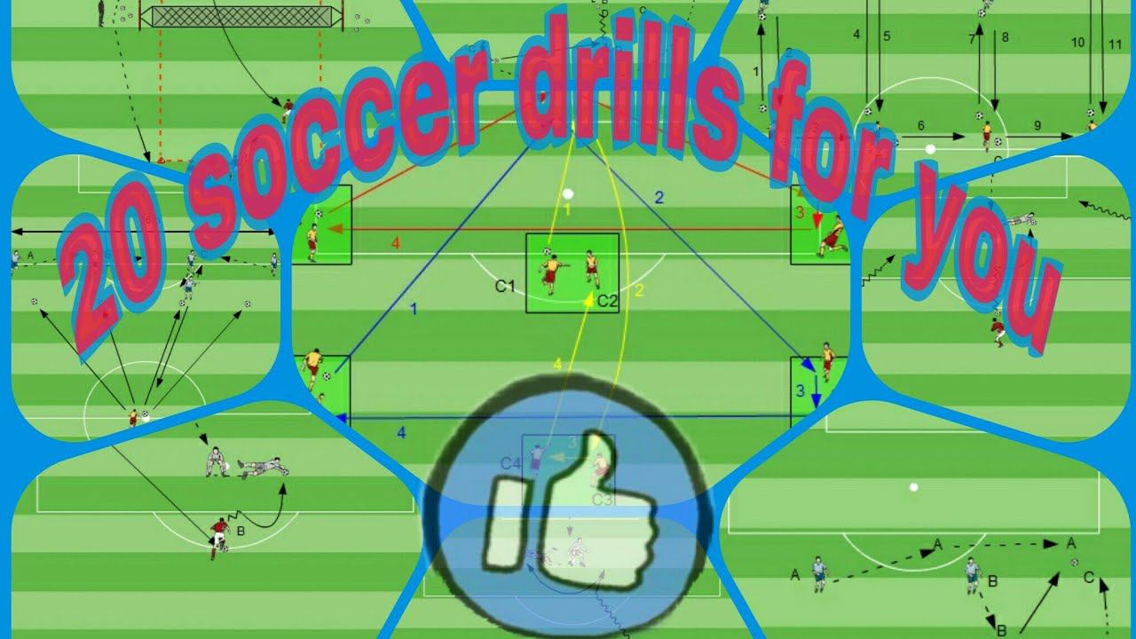 20 Soccer Drills | Coaching Video | сoordination | Ball Control | Finishing Atack | Dribling