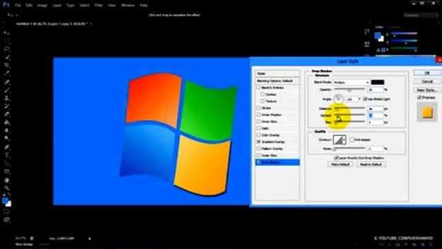 Tutorial : How to create Windows 7 logo in photoshop cs 6 смотреть онлайн