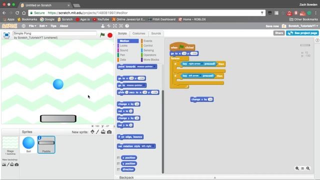 How to Make a Simple Pong Game - Scratch смотреть онлайн