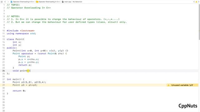 Operator Overloading In C++ смотреть онлайн