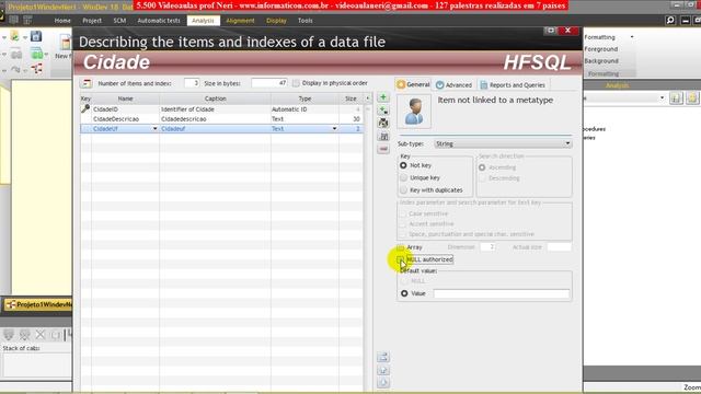 aula 5632 windev Analysis Criando Tabelas Data File Bairro Logradouro Cidade смотреть онлайн