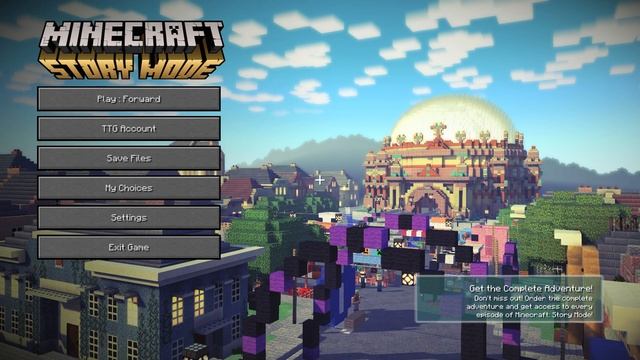 Minecraft Story Mode Season 1: Starting screen and main menu + main menu extended soundtrack смотреть онлайн