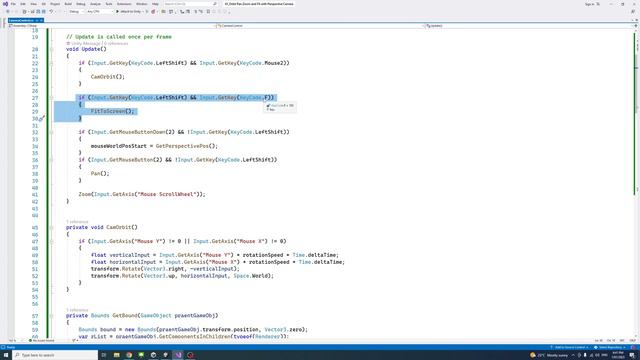 Orbit Pan Zoom and Fit All with Perspective Camera in C# Unity смотреть онлайн