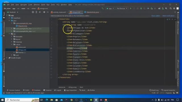 Android : Comment utiliser les ListView dans une application android avec java смотреть онлайн