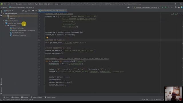 Inserir planilha no SQL Server com Python смотреть онлайн