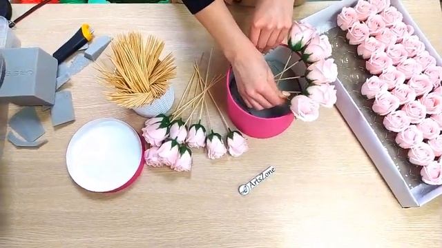 Как сделать букет из мыльных роз? смотреть онлайн