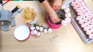 Как сделать букет из мыльных роз?