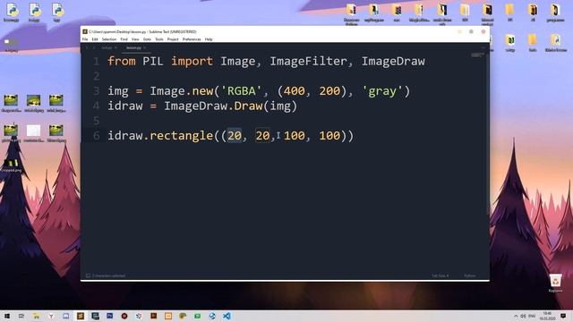 PILLOW PYTHON [ 7 ] | Создание холста и рисование фигур смотреть онлайн