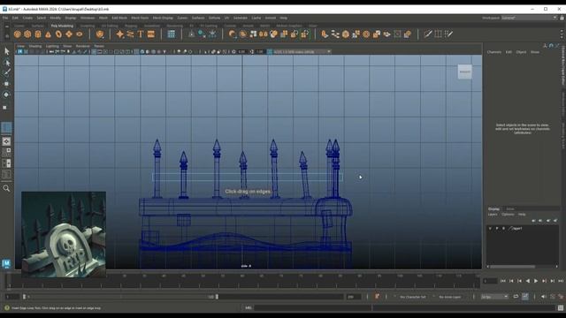 Autodesk Maya 2024 Tutorial Halloween Scenery part 1 смотреть онлайн