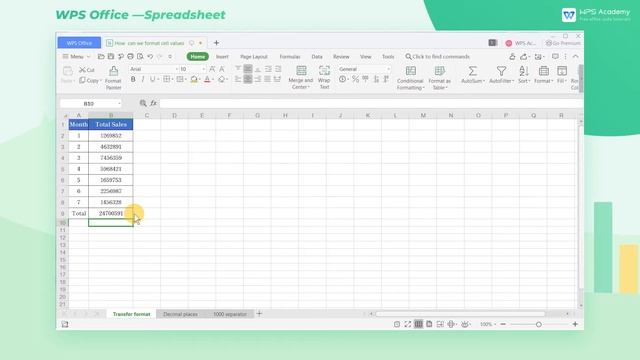 [WPS Academy] 1.2.4 Excel: How can we format cell values смотреть онлайн