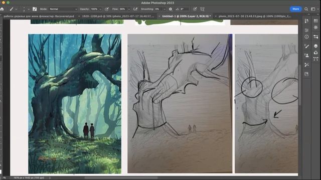 Разбор работы ученицы. Копия дерево. смотреть онлайн