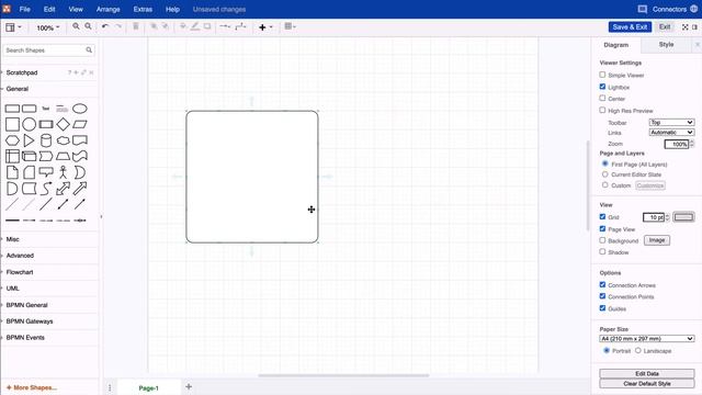 Create connectors from a shape in draw.io for Confluence смотреть онлайн