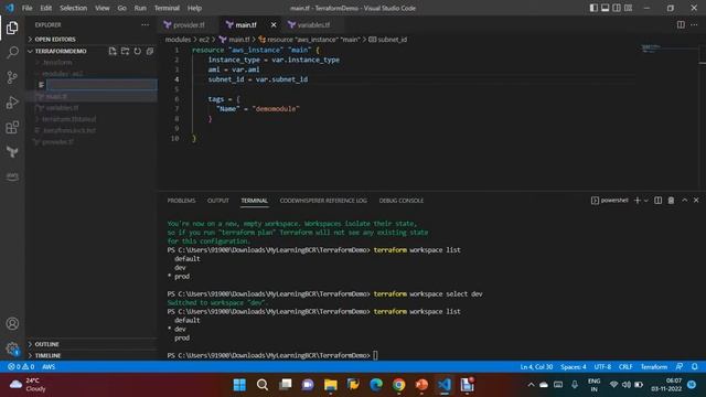 Terraform Workspaces and Terraform Modules || Creating EC2 Instance Using Terraform Module смотреть онлайн
