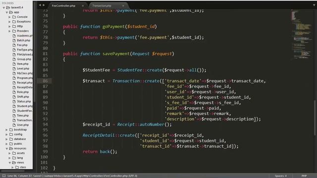 Laravel 5.4 Student Management System - save payment part 22 - admin panel laravel part 22 смотреть онлайн