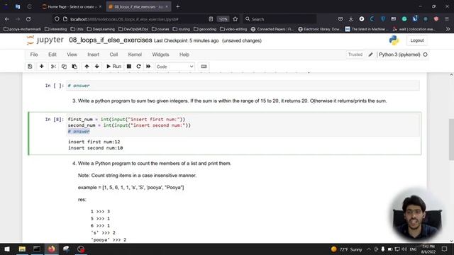 Introduction to Python: Exercises: While and For Loops, if-else-statement смотреть онлайн