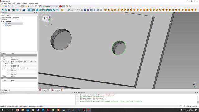 FreeCAD Tutorial | How to Create the Screw and Nut Connection using Fasteners Workbench смотреть онлайн