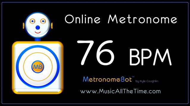 Online Metronome at 76 BPM MetronomeBot смотреть онлайн