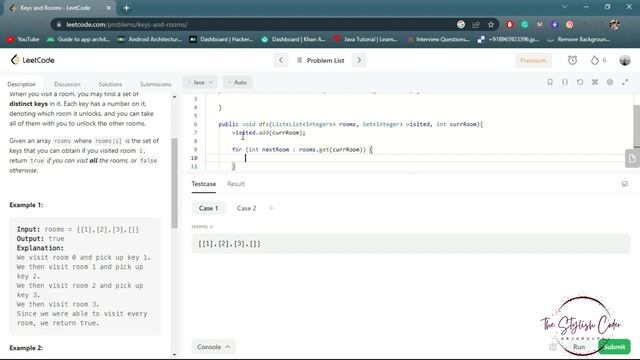 841. Keys and Rooms | Java | Medium| LeetCode | The Stylish Coder смотреть онлайн