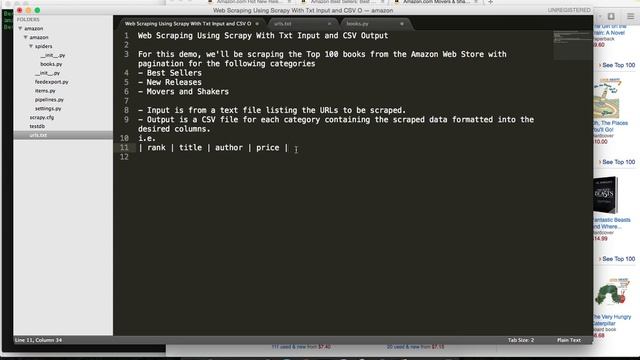 Web Scraping Using Python and Scrapy With Txt Input and CSV Output смотреть онлайн