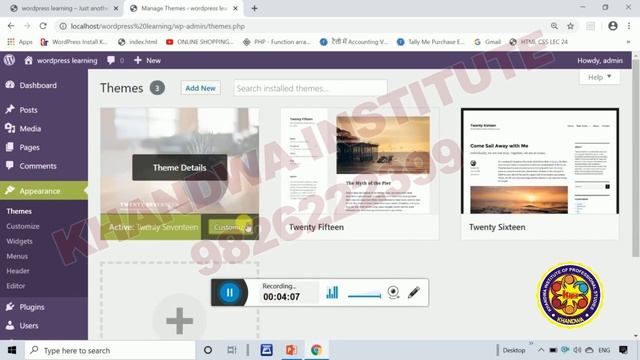 OVERVIEW OF ADMIN PANEL, THEMES, IN WORDPRESS смотреть онлайн